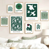 Grüne Kunst Mix Leinwand Poster
